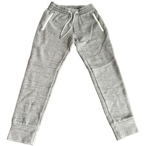 Mens SZ S  American Eagle joggers sweatpants light gray zip pockets 27"x25" Y2k
